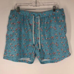 maamgic netting lined flamingo swim trunks xl